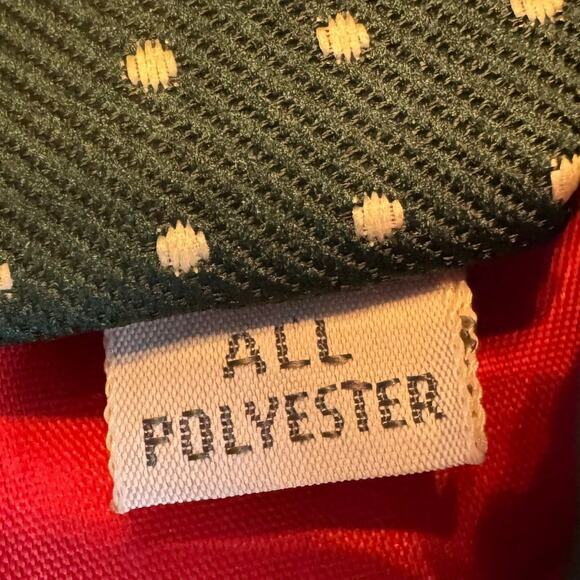 Vintage Gentry Beau Brummell Mens Repp Necktie Green Mini Dot Wide Polyester Y2K - Picture 9 of 11